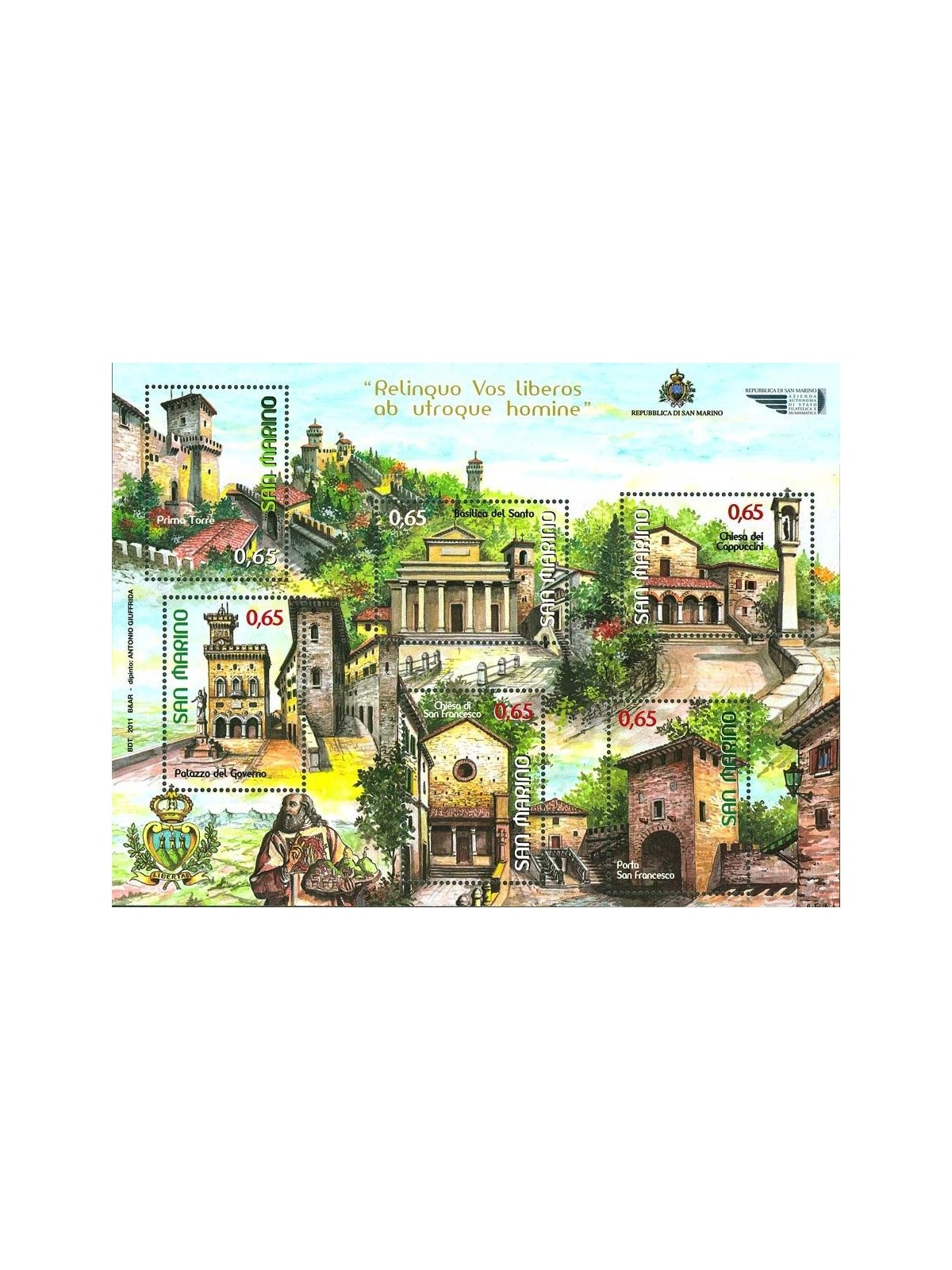 SAN MARINO 2011 Tourist Series s/s MNH**