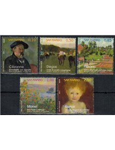 SAN MARINO 2011 Stories of Painting in France 5v MNH**