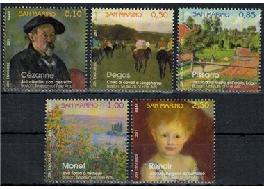 SAN MARINO 2011 Storie di pittura in Francia 5v MNH**