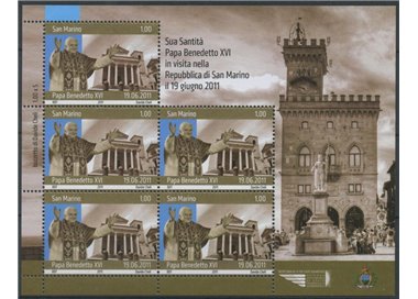 SAN MARINO 2011 Visit of the Pope s/s MNH**