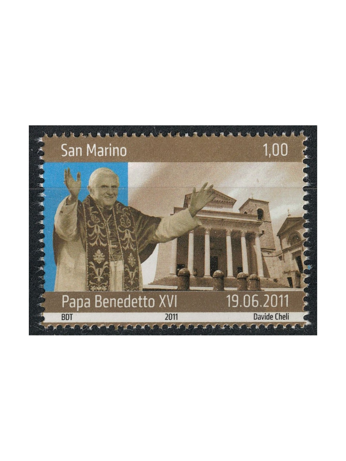 SAN MARINO 2011 Visit of the Pope MNH**