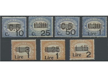 SAN MARINO 1936-39 Postage due 7v MNH**