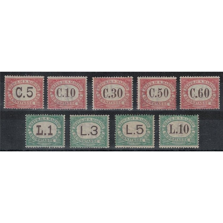 SAN MARINO 1924 Segnatasse 9v MNH**