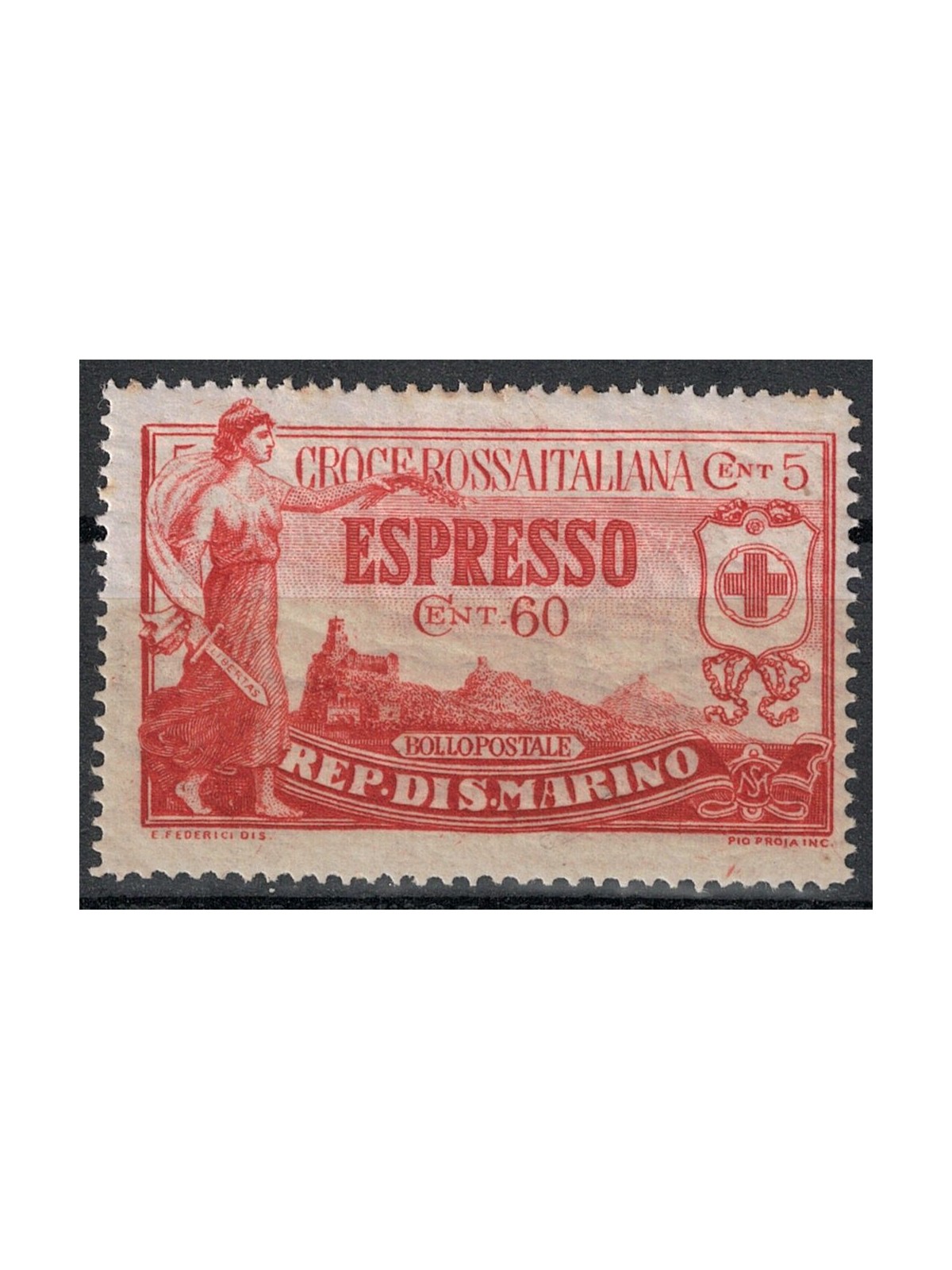 SAN MARINO 1923 Pro Red Cross, express MH*