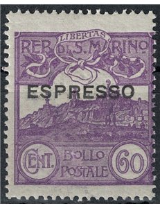 SAN MARINO 1923 Espresso 60c violet MH*