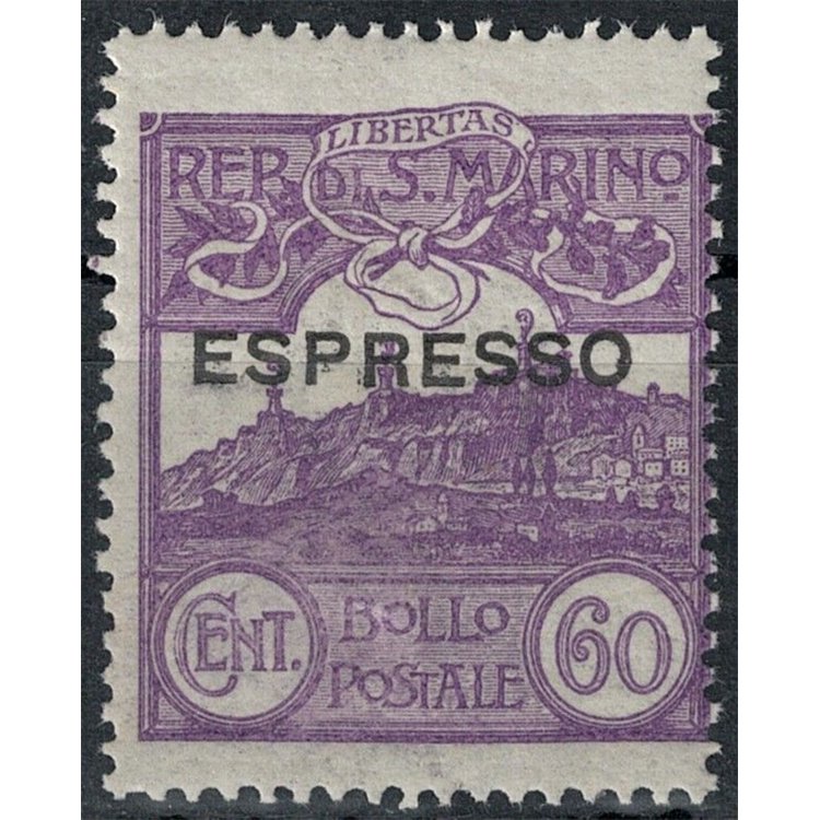 SAN MARINO 1923 Espresso 60c violet MH*