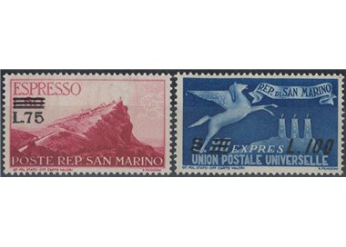 SAN MARINO 1957 Espressi 2v MH*