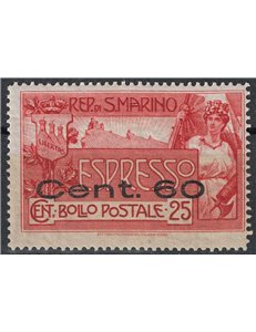 SAN MARINO 1923 Espresso soprastampato MH*