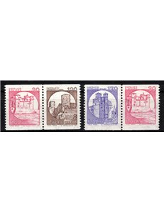 ITALY 1980 Castles from reel numbered on the back 4v MNH**
