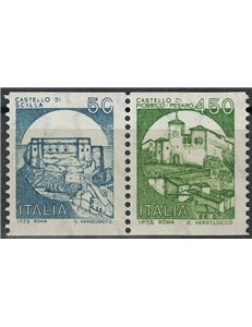 ITALIA 1985 Castelli da bobina numerato al retro 2v MNH**