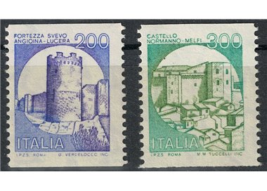 ITALY 1981 Castles from reel numbered on the back 2v MNH**