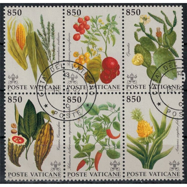 VATICAN 1992 Flora of the New World 6v us