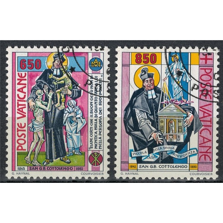 VATICAN 1992 Saint Joseph Benedict Cottolengo 2v us