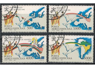 VATICANO 1992 Viaggi di Giovanni Paolo II 4v us