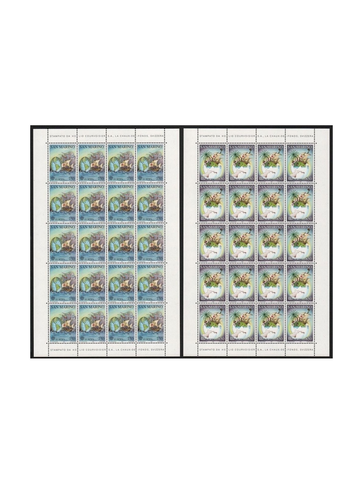 SAN MARINO 1992 Europa 2 MF MNH**