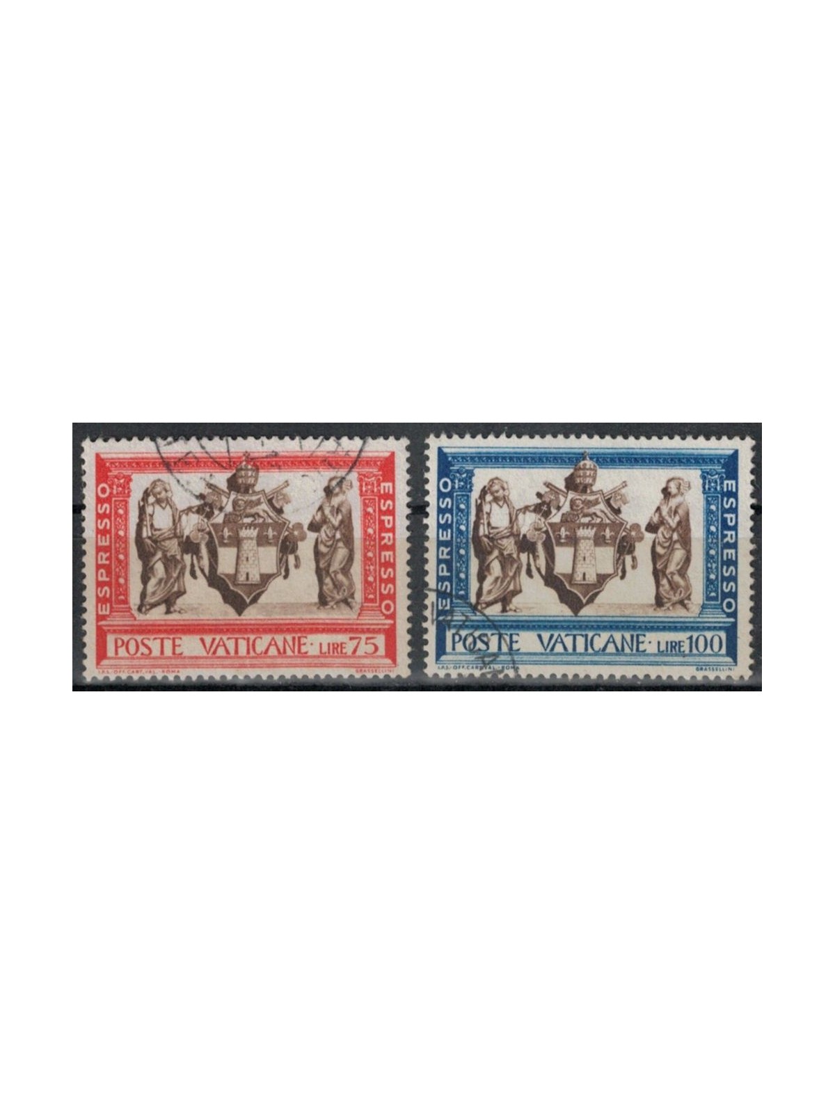 VATICAN 1960 Works of Mercy, 2v us express