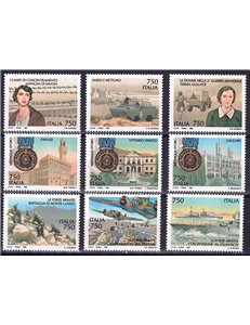 ITALY 1995 Events of the Second World War 9v MNH**