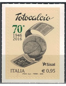 ITALIA 2016 Totocalcio MNH**