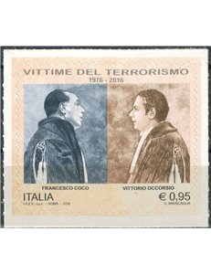 ITALIA 2016 Vittime del terrorismo MNH**