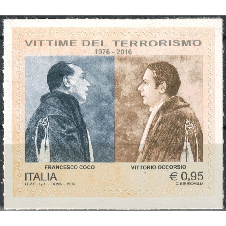 ITALY 2016 Victims of Terrorism MNH**