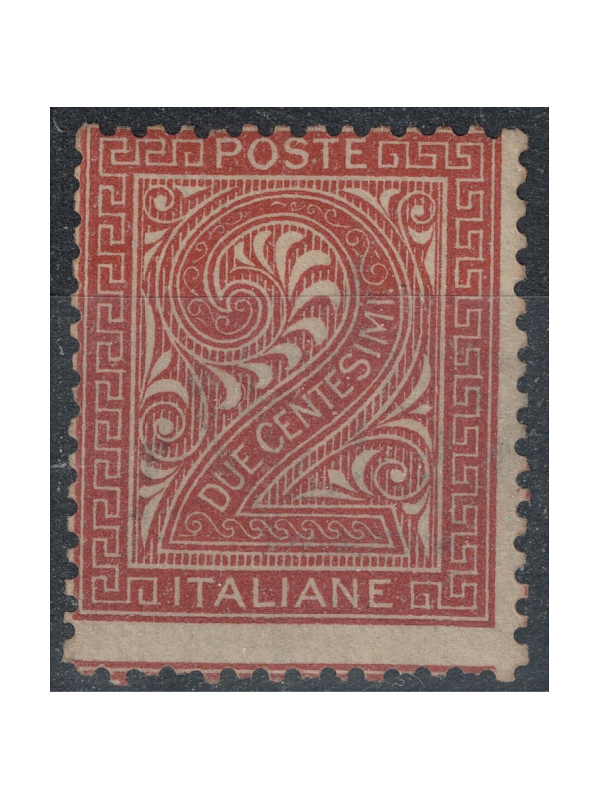 ITALIA REGNO 1863 De La Rue 2c mattone (Londra) MNH** ©