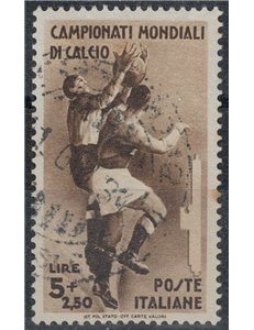 ITALIA REGNO 1934 Campionato di calcio £ 5+2,50 us ©