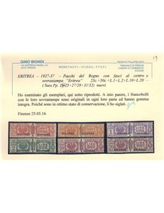 COLONIE ERITREA 1927-37 Pacchi postali 10v MNH** ©