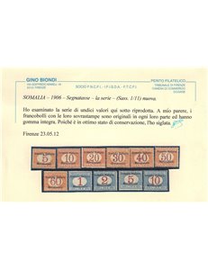 SOMALIA ITALIANA 1906 Segnatasse 11v MNH** ©