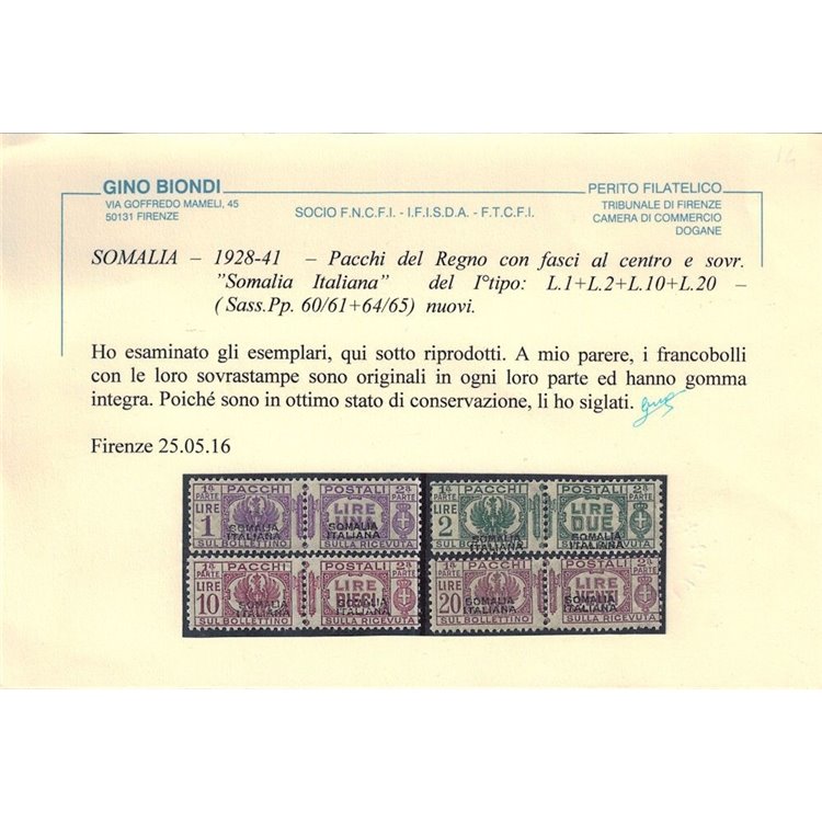 SOMALIA ITALIANA 1928-41 Pacchi postali 11v MNH** ©