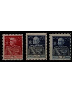 ITALIA REGNO 1925-26 Giubileo del Re dent. 11 3v MH*