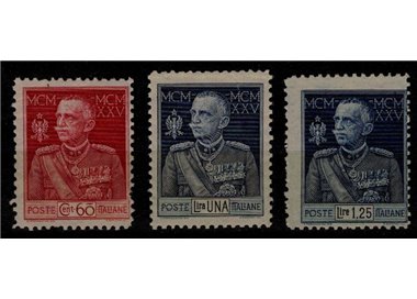 ITALY KINGDOM 1925-26 Jubilee of the King dent. 11 3v MH*