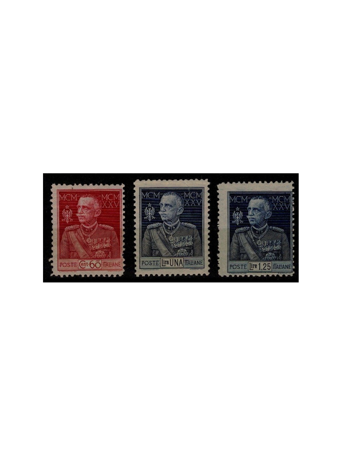 ITALY KINGDOM 1925-26 Jubilee of the King dent. 11 3v MH*