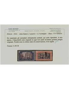 ITALIA REGNO 1924 Anno Santo 6v MNH** © (Lusso)