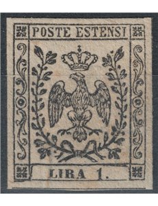 DUCATO DI MODENA 1852 Aquila estense £1 MNH** ©