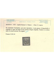 DUCATO DI MODENA 1852 Aquila estense ₤1 MNH** ©