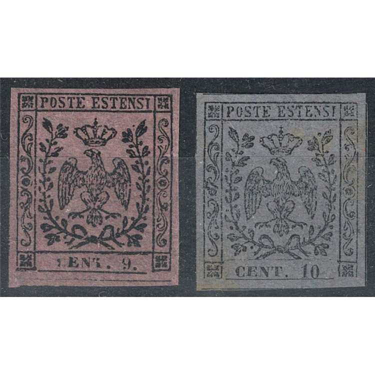 DUCATO DI MODENA 1855-57 Segnatasse per giornali 2v MNH** ©