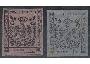 DUCATO DI MODENA 1855-57 Segnatasse per giornali 2v MNH** ©