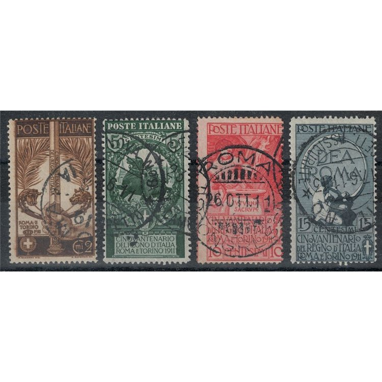ITALY KINGDOM 1911 Unification of Italy 4v us ©