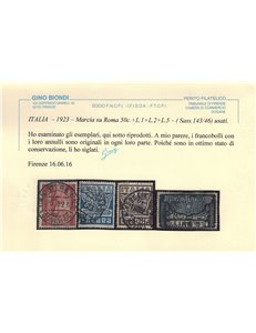 ITALIA REGNO 1923 Marcia su Roma 6v us ©