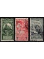 ITALY KINGDOM 1913 Unification of Italy overprinted 3v us