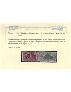 ITALIA REGNO 1930 Bimillenario Virgilio 9v us ©