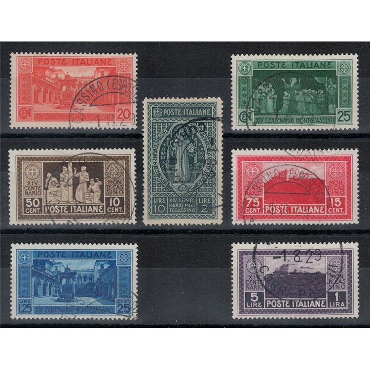 ITALY KINGDOM 1929 Abbey of Montecassino 7v us ©