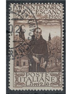 ITALY KINGDOM 1926 San Francesco 5£ us ©