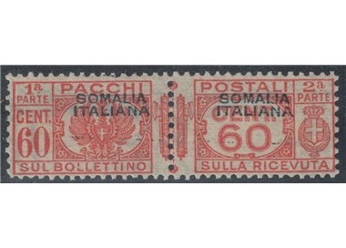 ITALIAN SOMALIA 1928-41 Variety 60c postal parcels (top) MNH**