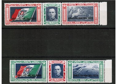 EGEO 1933 Crociera Balbo 2 trittici MNH** ©