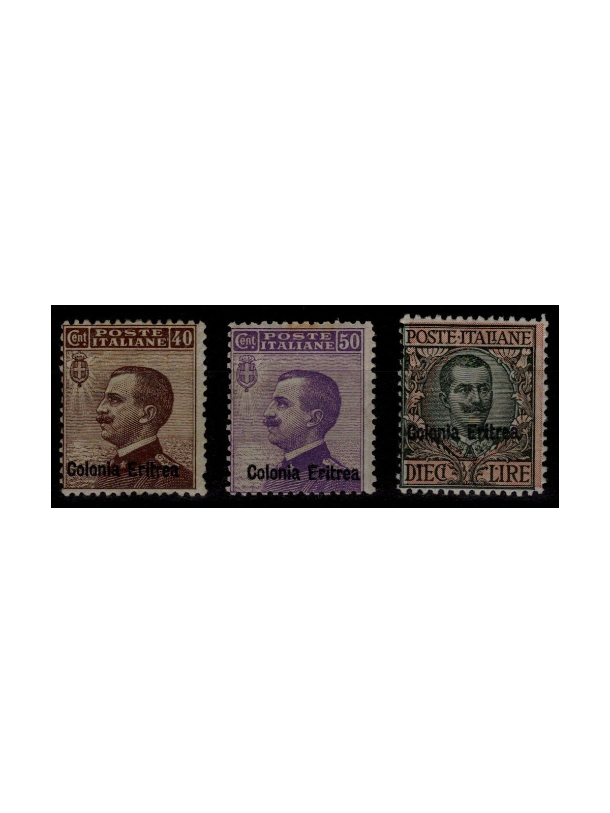 ERITREA 1916 Ordinary series 3v MNH** ©