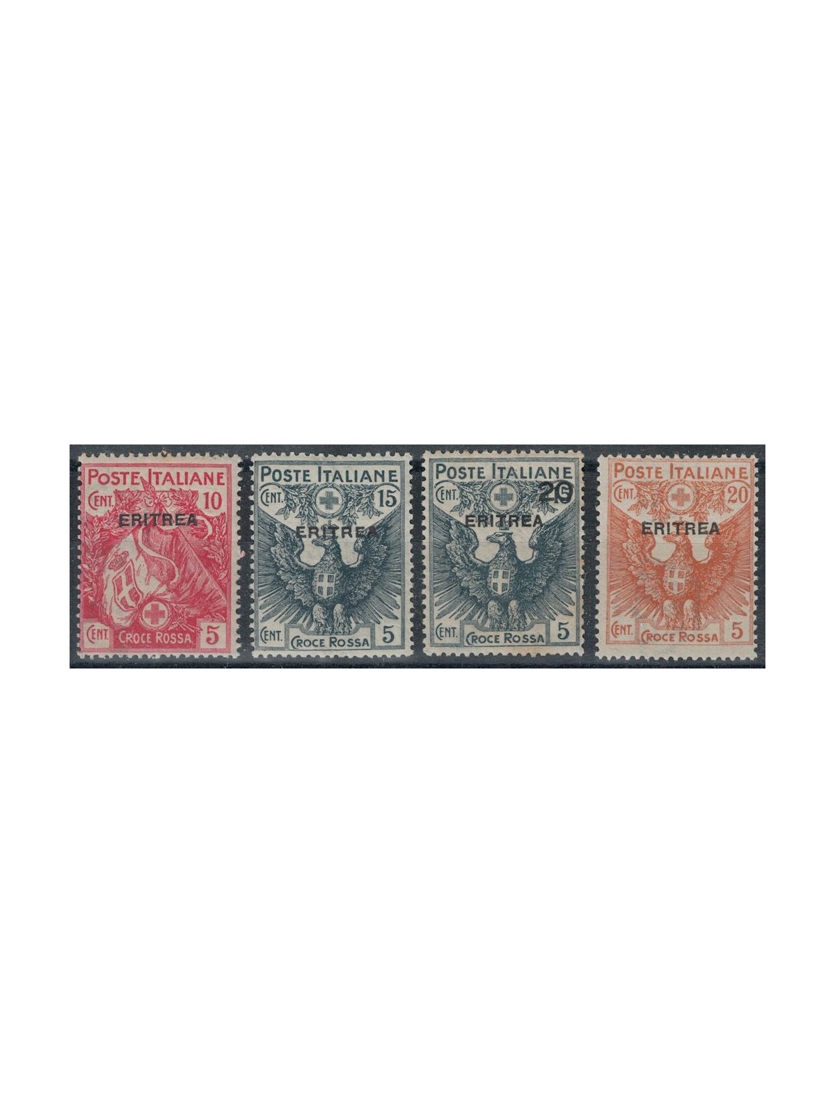 ERITREA 1916 Pro Red Cross 4v MNH** © (Luxury)