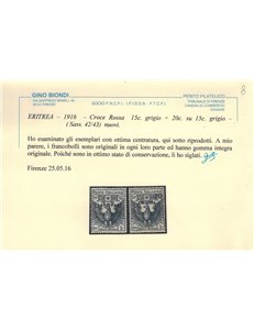 COLONIE ERITREA 1916 Pro Croce Rossa 4v MNH** © (Lusso)