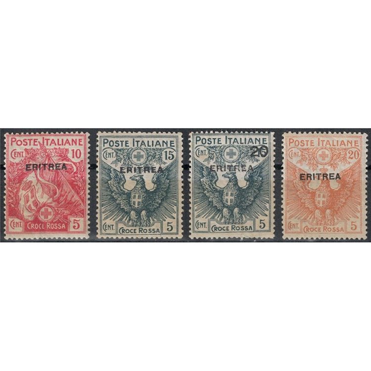 ERITREA 1916 Pro Red Cross 4v MNH**