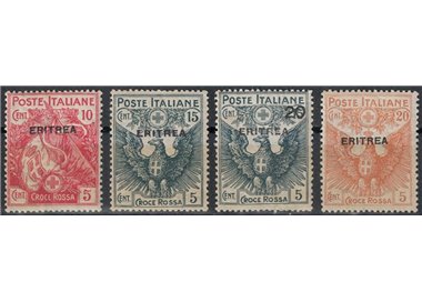 ERITREA 1916 Pro Croce Rossa 4v MNH**